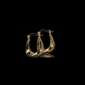 10K Yellow Gold Twist Hoop Earring (1 g)