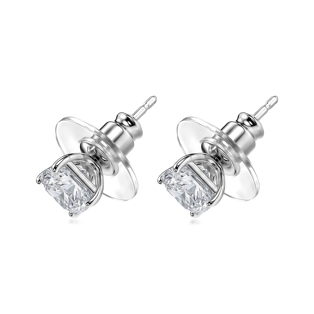 D'Joy Moissanite 1.35 ctw Stud Earrings in Sterling Silver