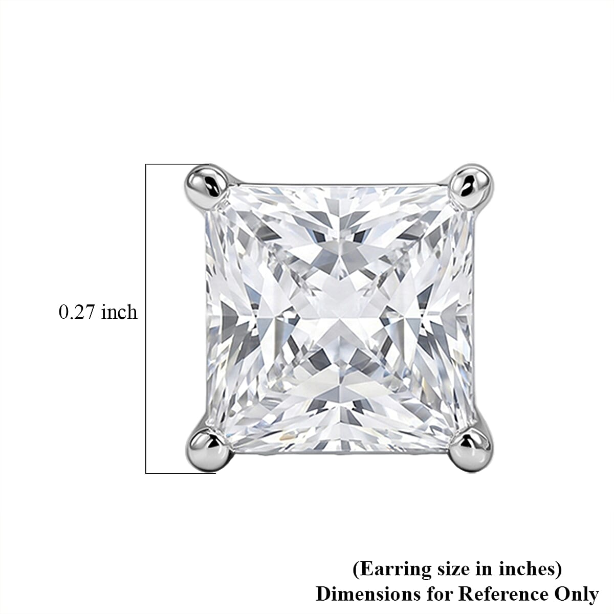 D'Joy Moissanite 1.35 ctw Stud Earrings in Sterling Silver