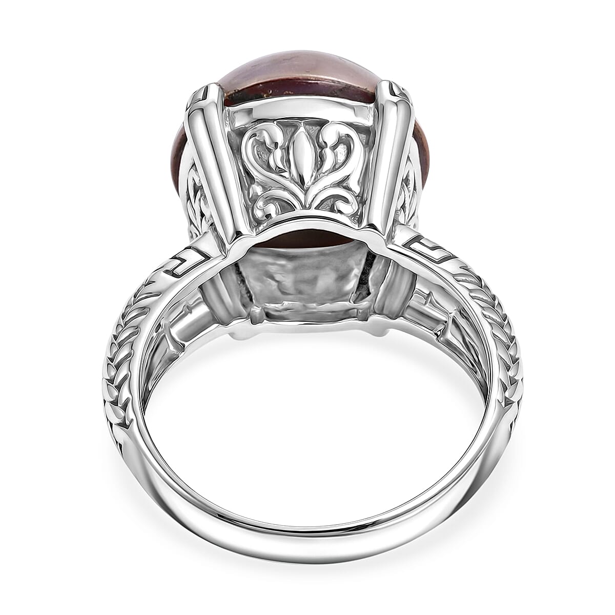 Bali Legacy Pink Mabe Pearl Ring in Sterling Silver (Size 7.0)