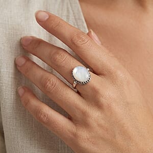 Bali Legacy Mother of Pearl Ring in Sterling Silver (Size 6.0)