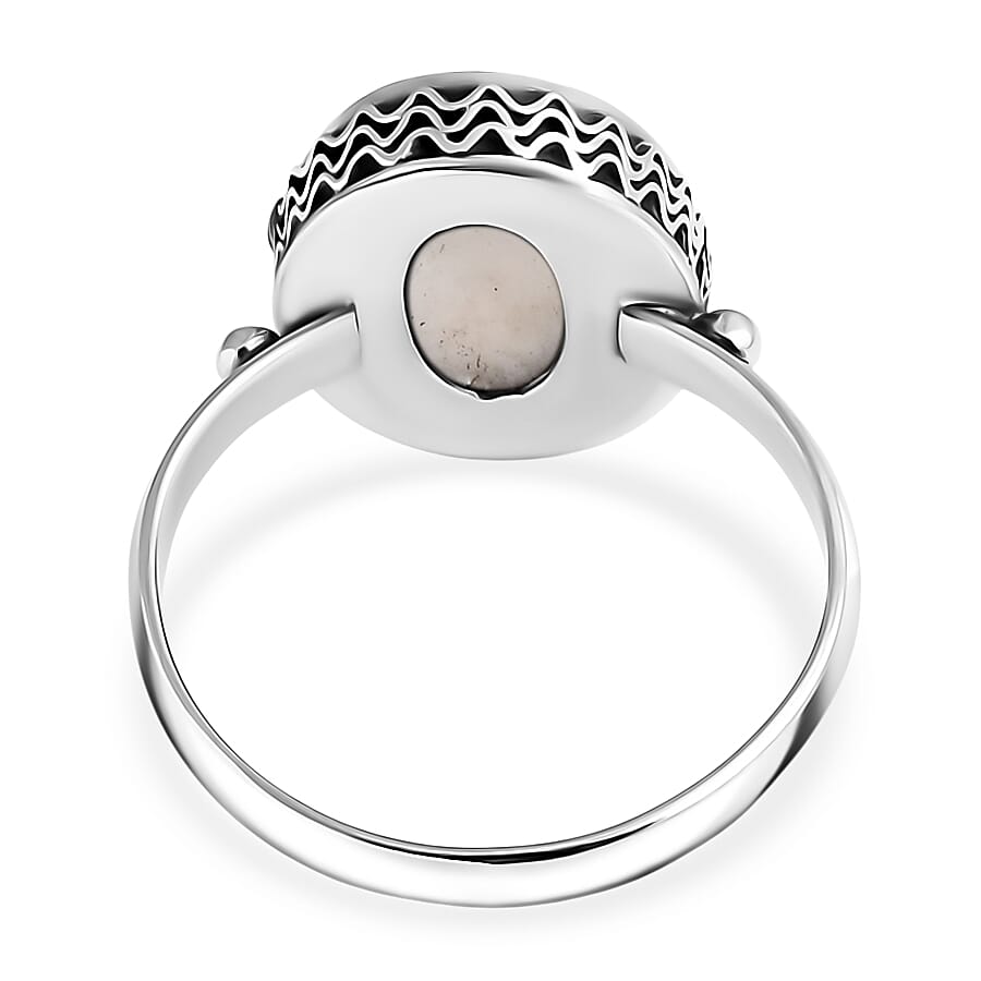 Bali Legacy Mother of Pearl Ring in Sterling Silver (Size 6.0)