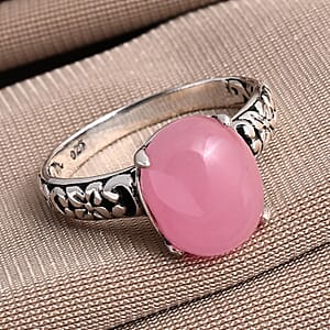 Bali Legacy Pink Jade 5.00 ctw Ring in Sterling Silver (Size 9.0)