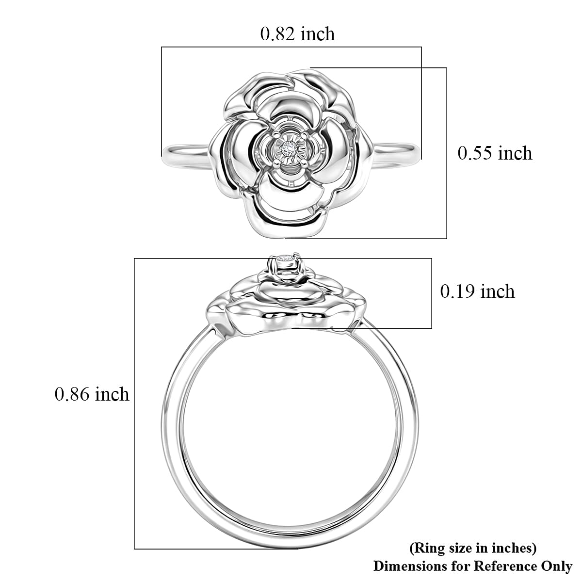D'Joy Diamond Accent Ring in Platinum Over Sterling Silver (Size 6.0) image number 5