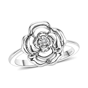 D'Joy Diamond Accent Ring in Platinum Over Sterling Silver (Size  7.0)