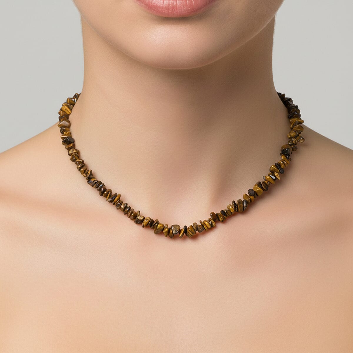 Bali Legacy Tiger's Eye 196.00 ctw Beaded Necklace in Stainless Steel 20 Inches image number 2