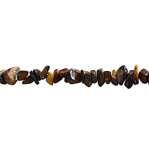 Bali Legacy Tiger's Eye 196.00 ctw Beaded Necklace in Stainless Steel 20 Inches