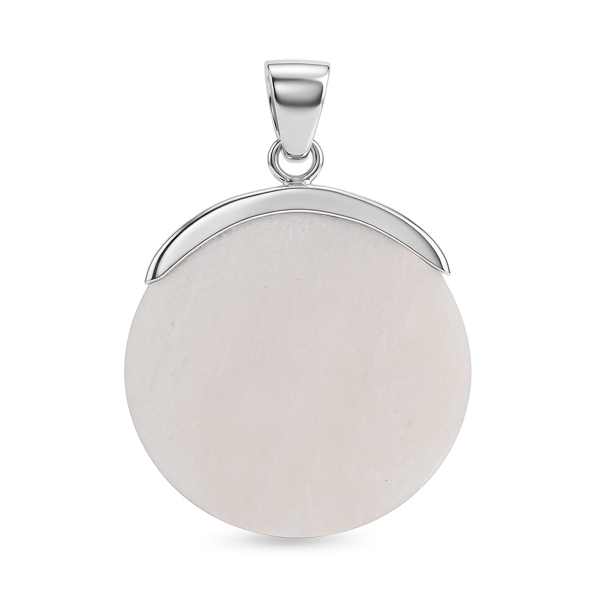 Bali Goddess Carved Bone Buhha Pendant without Chain in Sterling Silver image number 4