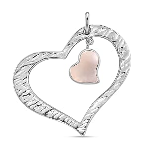 Bali Legacy Mother Of Pearl Heart Pendant without Chain in Sterling Silver