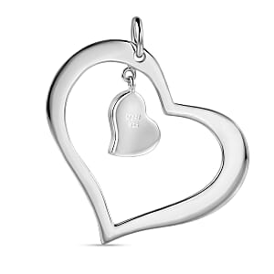 Bali Legacy Mother Of Pearl Heart Pendant without Chain in Sterling Silver