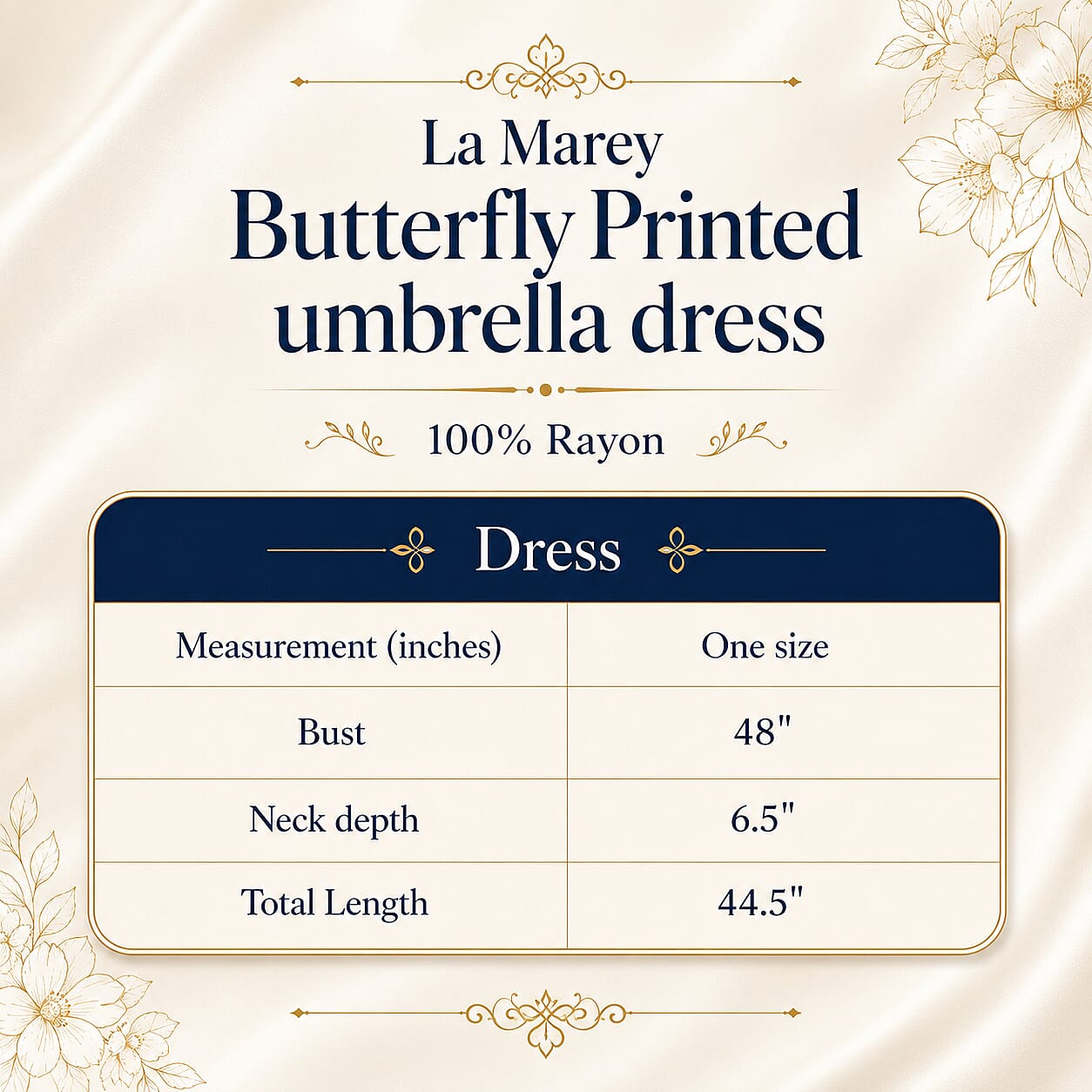 La Marey Orange and Pink Butterfly Umbrella Dress - One Size Fits Most