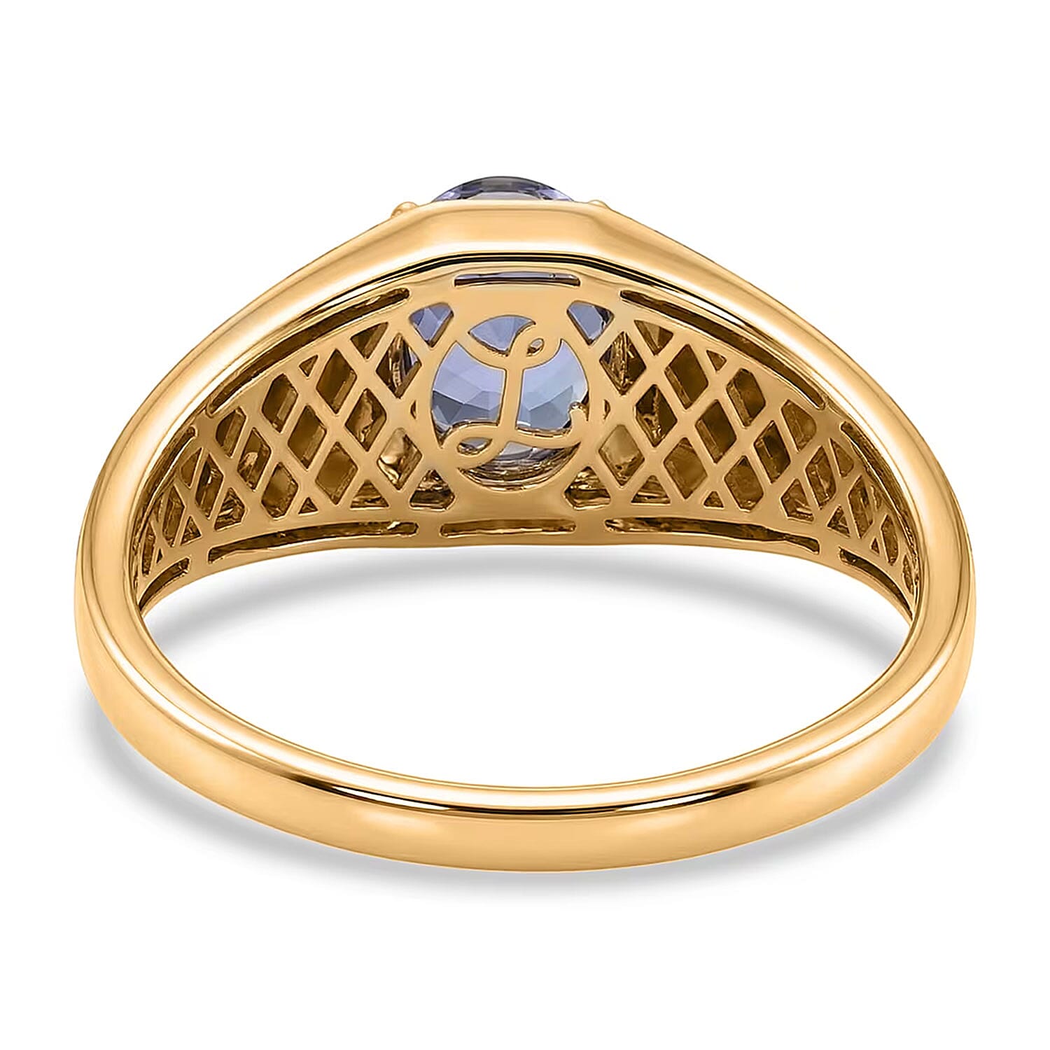 Luxoro Premium Tanzanite 1.60 ctw Men's Ring in 10K Yellow Gold (Size 10.0)