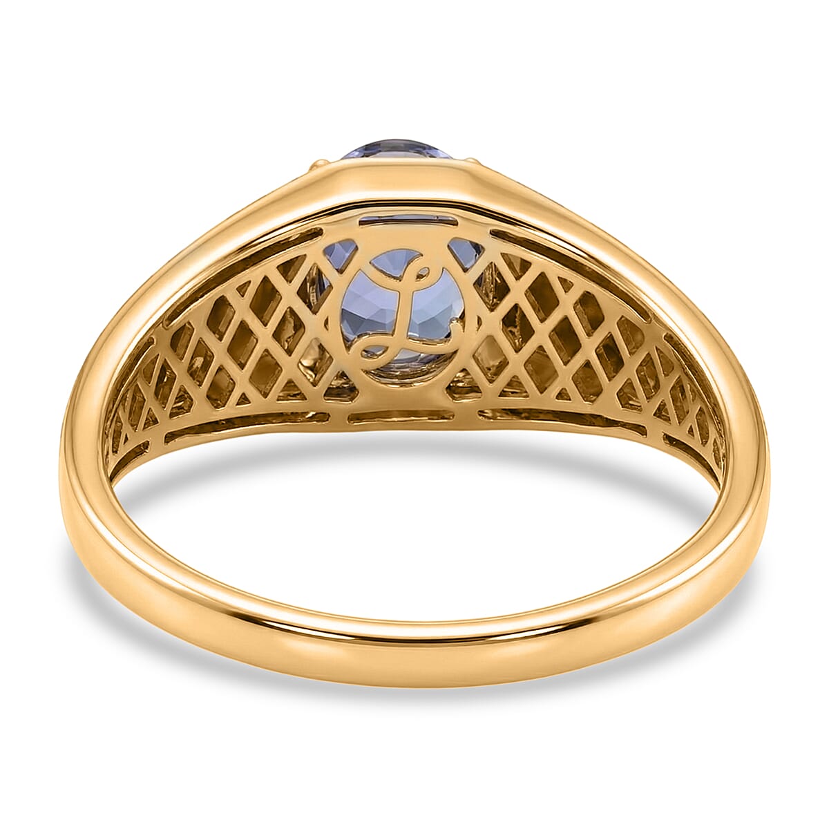 Luxoro Premium Tanzanite 1.60 ctw Men's Ring in 10K Yellow Gold (Size 11.0) (Ships in 8-10 Days) image number 4