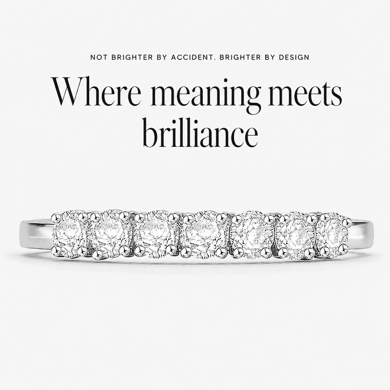 Doorbuster Luxuriant Lab Grown Diamond G-H SI 0.50 ctw Half Eternity Band Ring in Rhodium Over Sterling Silver (Size 10.0)