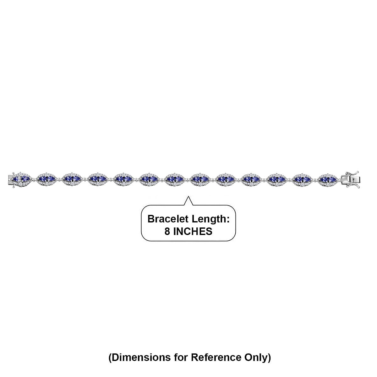 D'Joy Tanzanite and Moissanite 6.85 ctw Nature Luxe Vine Bracelet in Rhodium Over Sterling Silver (8.00 In) image number 4