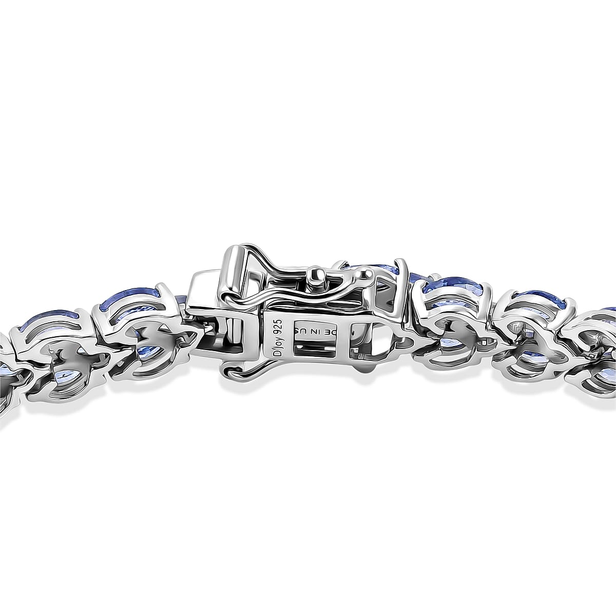 D'Joy Tanzanite 8.50 ctw Floral Garland Tennis Bracelet in Rhodium Over Sterling Silver (7.25 In) image number 3