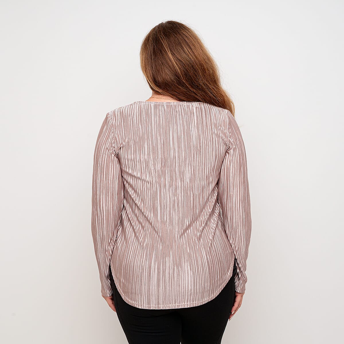 Absolute Angel Stone Crystal Pleat Satin Tunic M image number 2