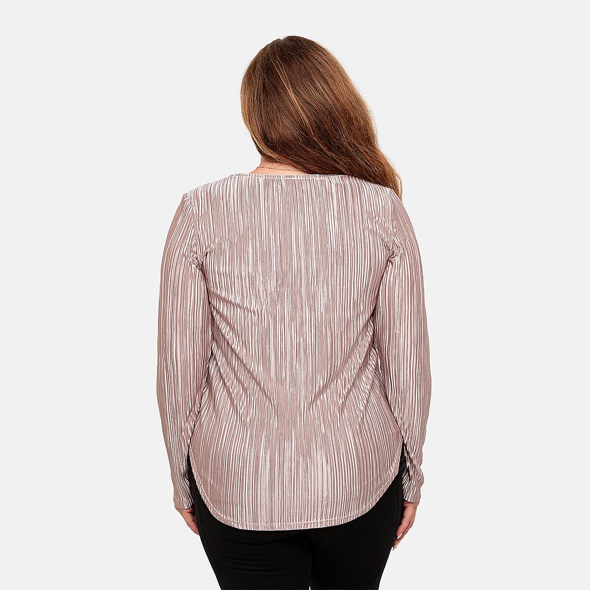 Absolute Angel Stone Crystal Pleat Satin Tunic S image number 3