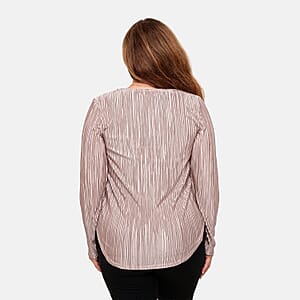 Absolute Angel Stone Crystal Pleat Satin Tunic 2X