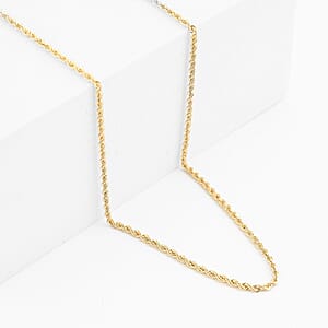 1.6mm Silk Rope Chain Necklace in 14K Yellow Gold (16 Inches) 1.22 Grams