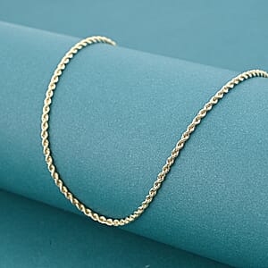 1.6mm Silk Rope Chain Necklace in 14K Yellow Gold (16 Inches) 1.22 Grams