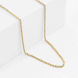 1.6mm Silk Rope Chain Necklace in 14K Yellow Gold (18 Inches) 1.34 Grams