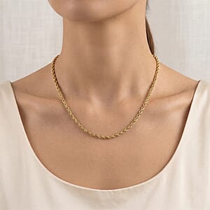 1.6mm Silk Rope Chain Necklace in 14K Yellow Gold (18 Inches) 1.34 Grams