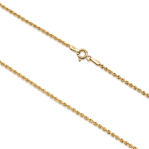 1.6mm Silk Rope Chain Necklace in 14K Yellow Gold (18 Inches) 1.34 Grams