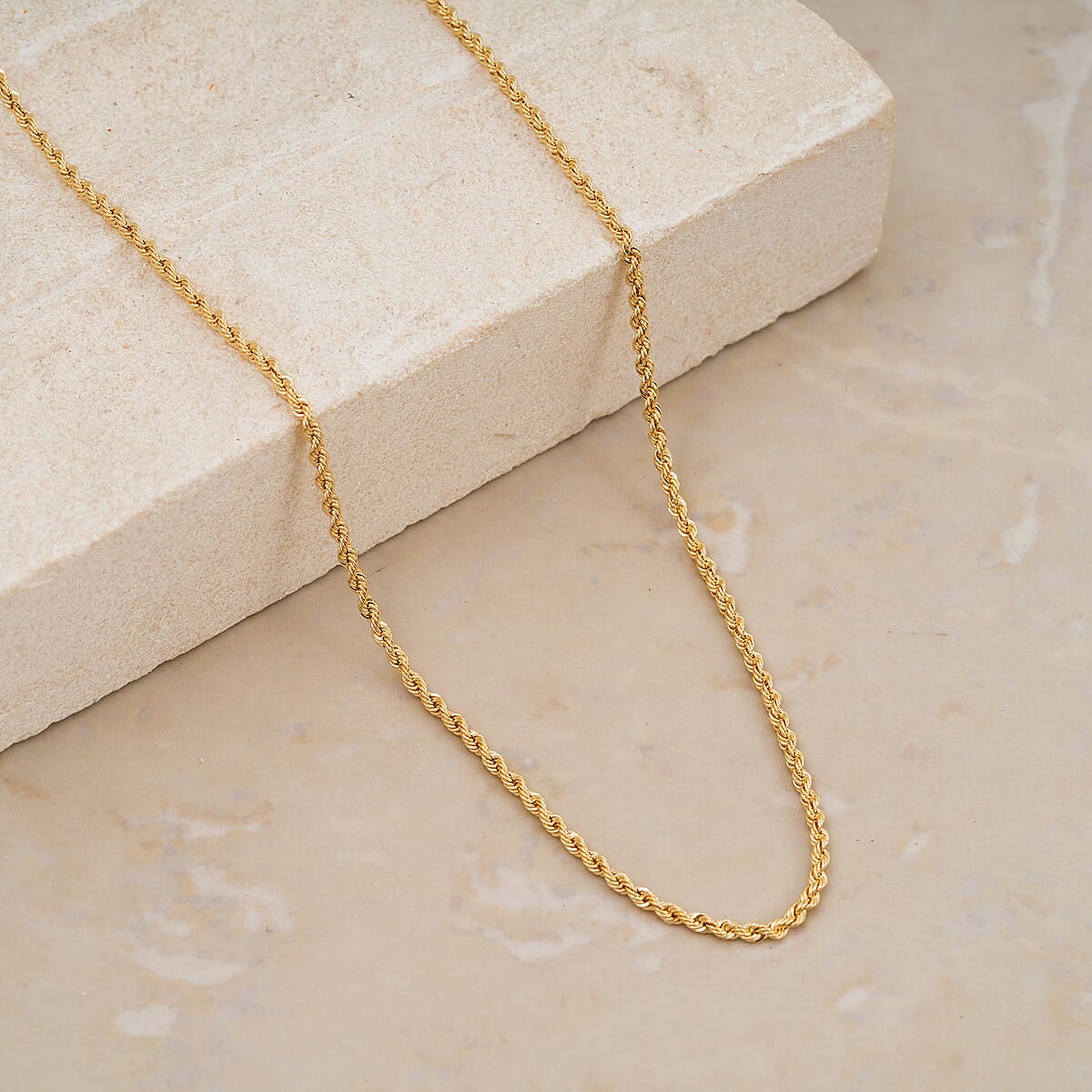 1.6mm Silk Rope Chain Necklace in 14K Yellow Gold (20 Inches) 1.48 Grams image number 1