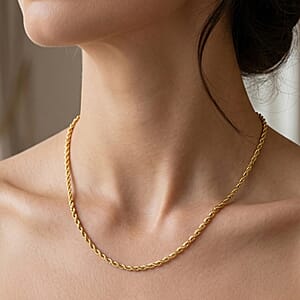 1.6mm Silk Rope Chain Necklace in 14K Yellow Gold (20 Inches) 1.48 Grams