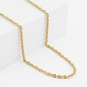 3.3mm Sunrays Rope Chain Necklace in 14K Yellow Gold 3.5 Grams (18 Inches)