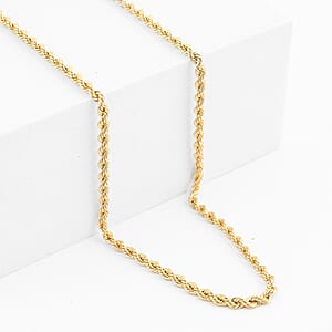 2.7mm Silk Rope Chain Necklace in 14K Yellow Gold (18 Inches) 3.25 Grams