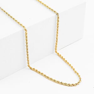 2.3mm Silk Rope Chain Necklace in 14K Yellow Gold (18 Inches) 2.37 Grams