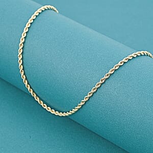 2.3mm Silk Rope Chain Necklace in 14K Yellow Gold (18 Inches) 2.37 Grams