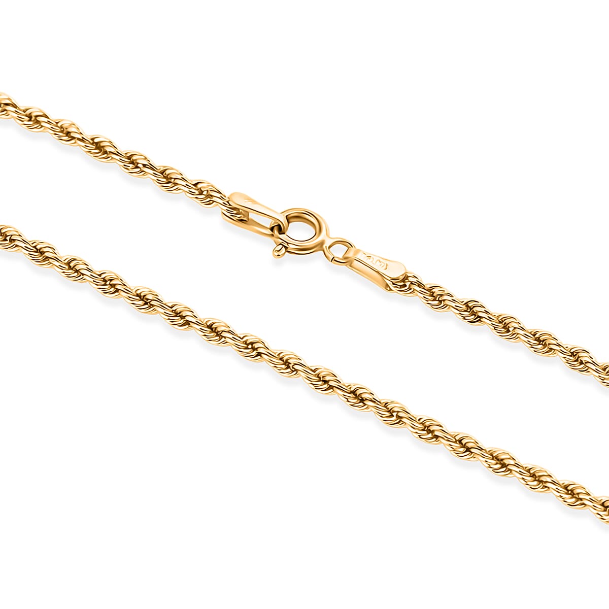 2.3mm Silk Rope Chain Necklace in 14K Yellow Gold (18 Inches) 2.37 Grams image number 3