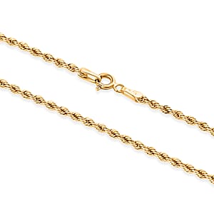 2.3mm Silk Rope Chain Necklace in 14K Yellow Gold (18 Inches) 2.37 Grams