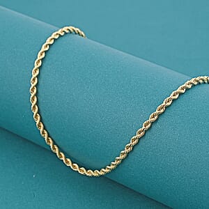 2.7mm Silk Rope Chain Necklace in 14K Yellow Gold (20 Inches) 3.75 Grams