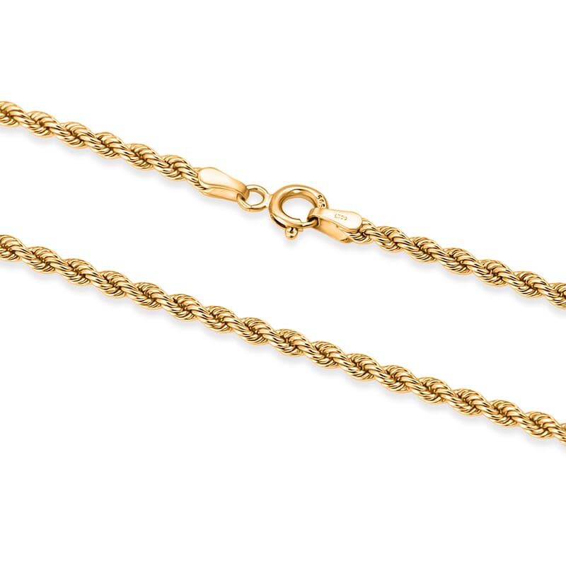 Italian 2.7mm Silk Rope Chain Necklace in 14K Yellow Gold (20 Inches) 3.75 Grams