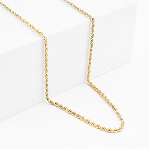 2.3mm Silk Rope Chain Necklace in 14K Yellow Gold (20 Inches) 2.63 Grams
