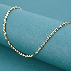 2.3mm Silk Rope Chain Necklace in 14K Yellow Gold (20 Inches) 2.63 Grams