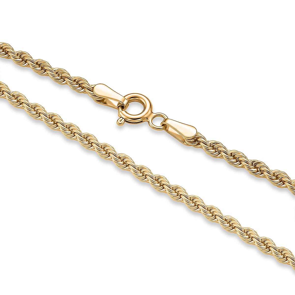 2.3mm Silk Rope Chain Necklace in 14K Yellow Gold (20 Inches) 2.63 Grams image number 3