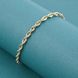 2.3mm Silk Rope Chain Bracelet in 14K Yellow Gold (7.00 In) 1.06 Grams