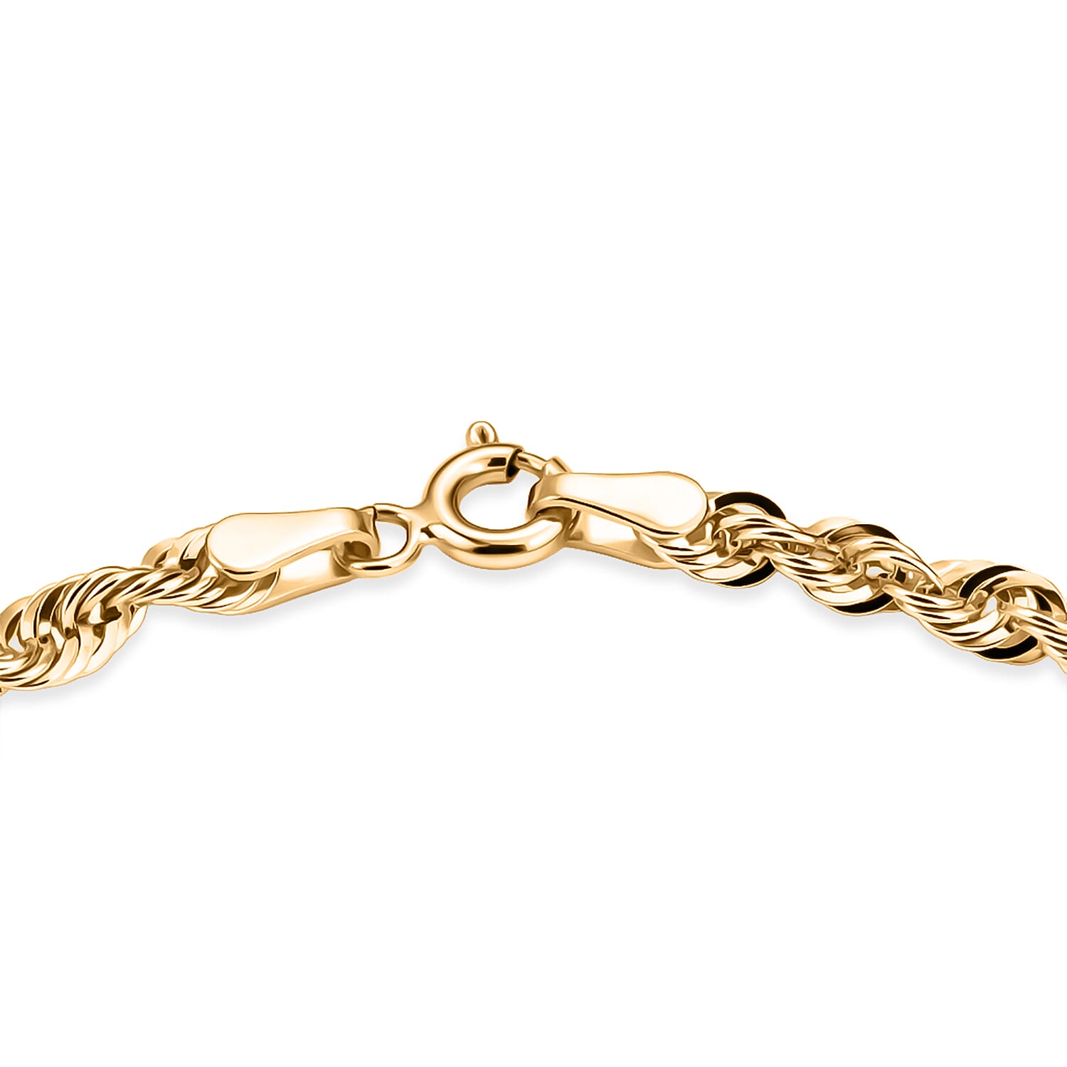 Italian 2.3mm Silk Rope Chain Bracelet in 14K Yellow Gold (7.00 In) 1.06 Grams