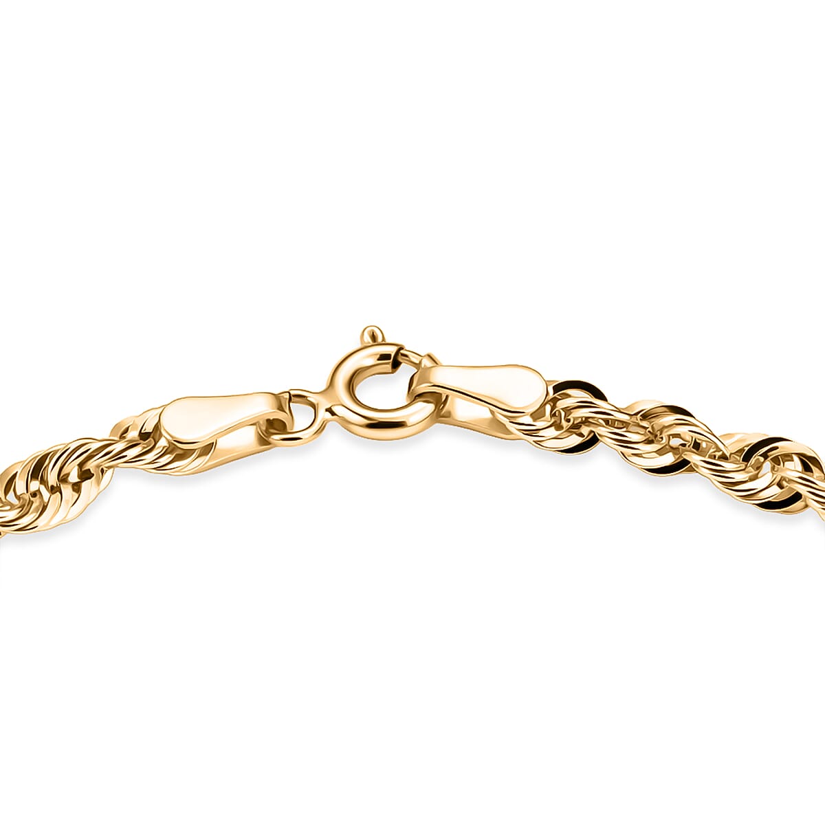 2.3mm Silk Rope Chain Bracelet in 14K Yellow Gold (7.00 In) 1.06 Grams image number 4