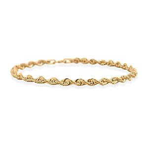 3.3mm Sunrays Rope Chain Bracelet in 14K Yellow Gold (7.50 In) 1.6 Grams