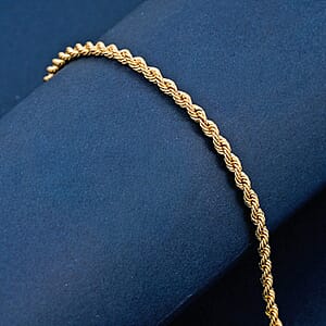 2.7mm Silk Rope Chain Bracelet in 14K Yellow Gold (7.50 In) 3.75 Grams
