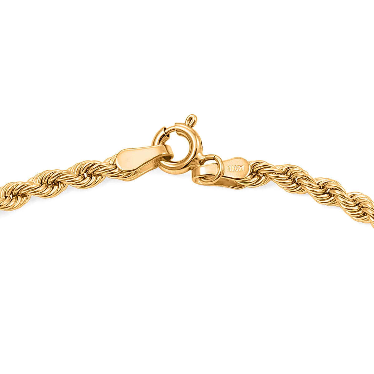 2.7mm Silk Rope Chain Bracelet in 14K Yellow Gold (7.50 In) 3.75 Grams image number 3