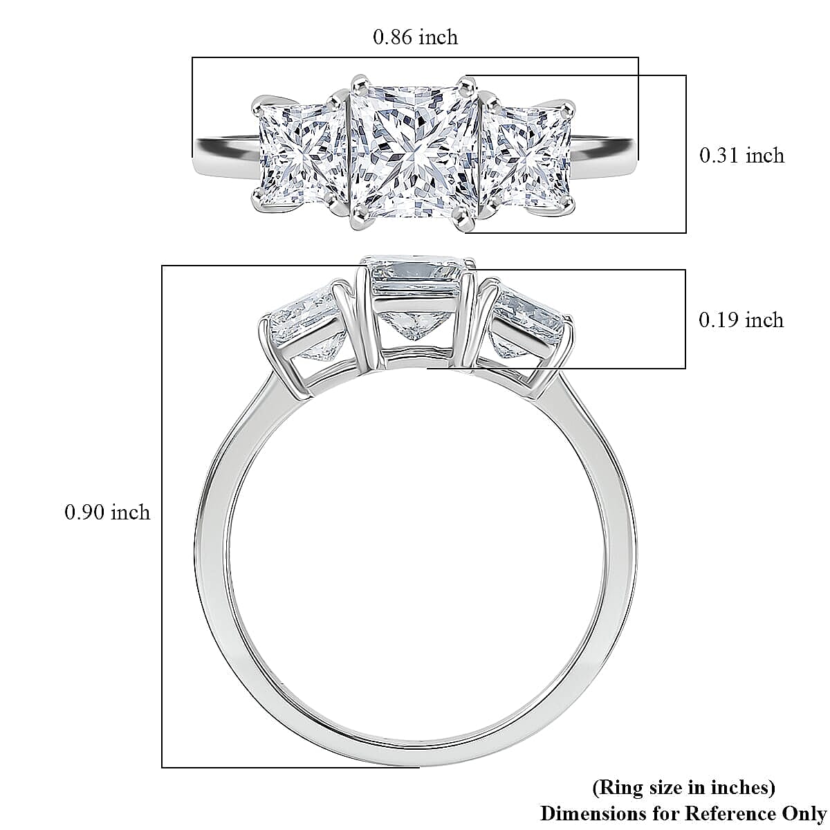 SGL Certified Luxuriant Lab Grown Diamond E-F VS 2.00 ctw Ring in 10K White Gold (Size 5.5) image number 5