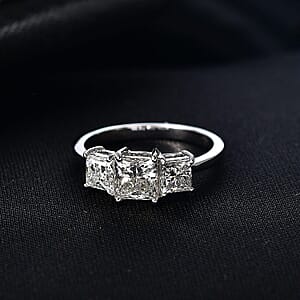 SGL Certified Luxuriant Lab Grown Diamond E-F VS 2.00 ctw Ring in 10K White Gold (Size 6.5)