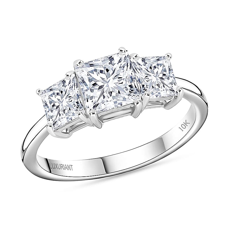 SGL Certified Luxuriant Lab Grown Diamond E-F VS 2.00 ctw Ring in 10K White Gold (Size 7.5)